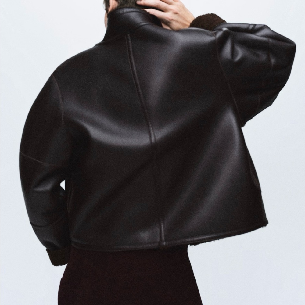 Mango Reversible Shearling Jacket NWT - image 5